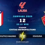 Prediksi Skor Atlético Madrid vs Osasuna Laliga Dominasi di Civitas Metropolitano?