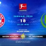 Prediksi Skor Pertandingan Bayern München vs VfL Wolfsburg Bundesliga