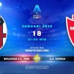 Prediksi Skor Pertandingan Bologna vs Monza, Serie A