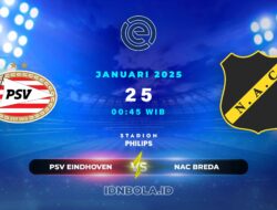 Prediksi Skor Pertandingan PSV Eindhoven vs NAC Breda, Eredivisie