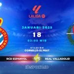 Prediksi Skor Pertandingan RCD Espanyol vs Real Valladolid, LaLiga