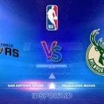 Prediksi Skor San Antonio Spurs vs Milwaukee Bucks, NBA