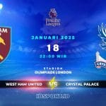 Prediksi Skor Pertandingan West Ham United vs Crystal Palace, Premier League