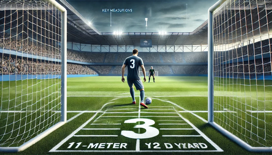 jarak tendangan penalti sepak bola