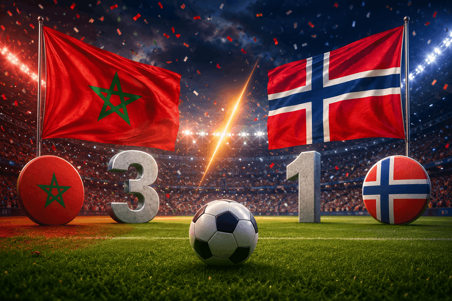 Hasil Pertandingan Maroko Vs Norwegia