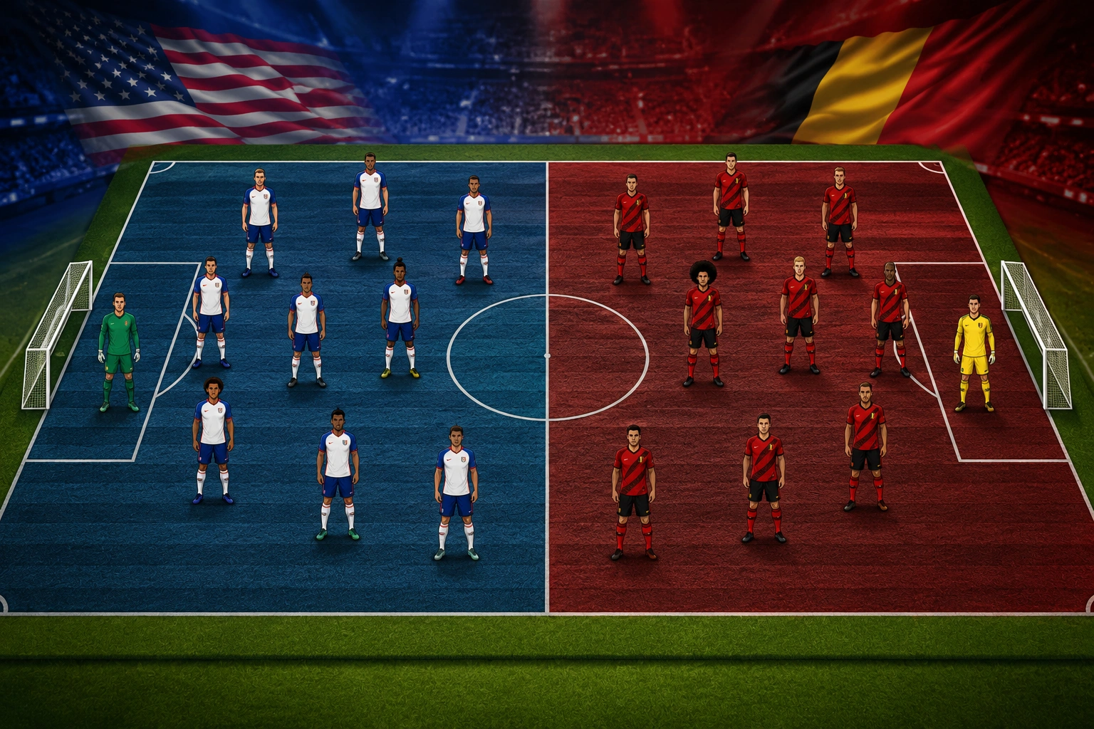 Prediksi Susunan Pemain USA vs Belgium