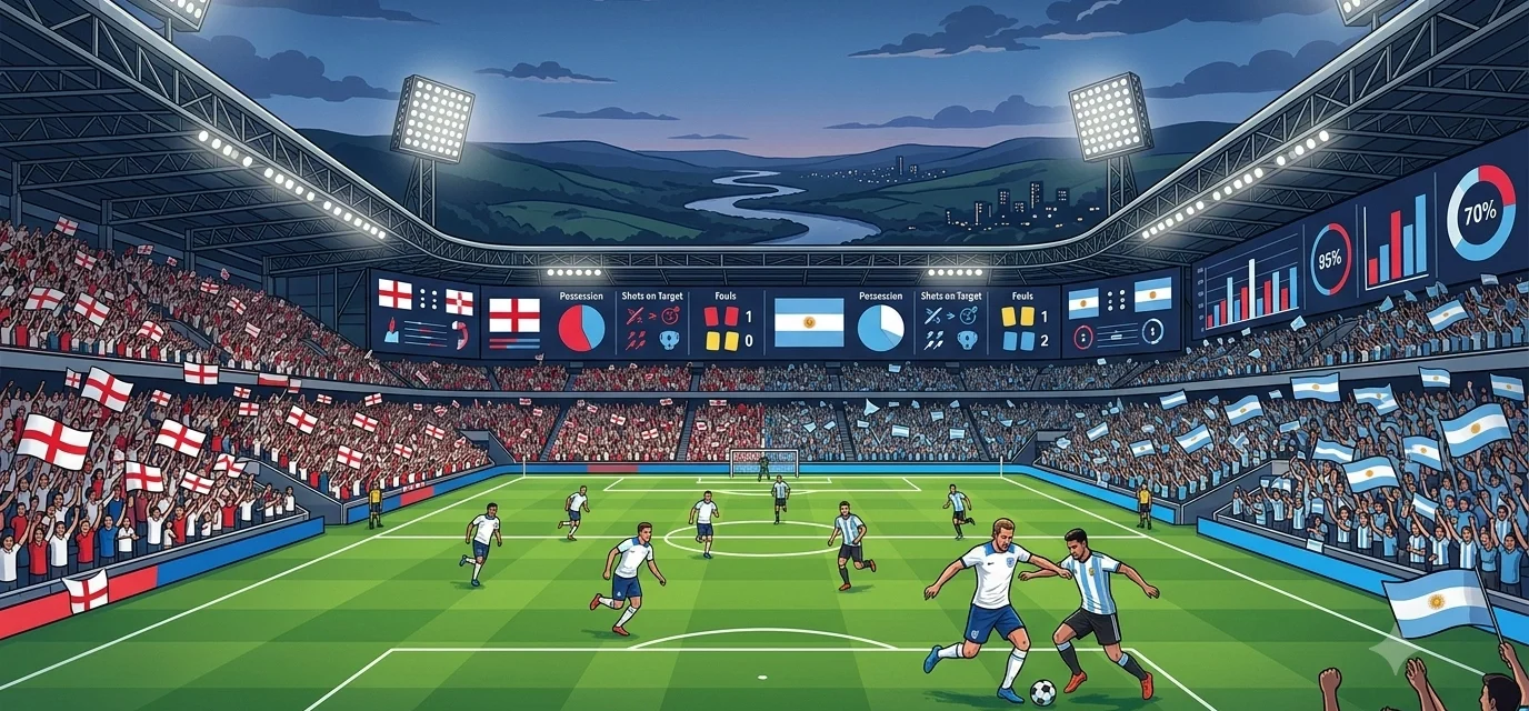 Statistik Pertandingan England vs Argentina
