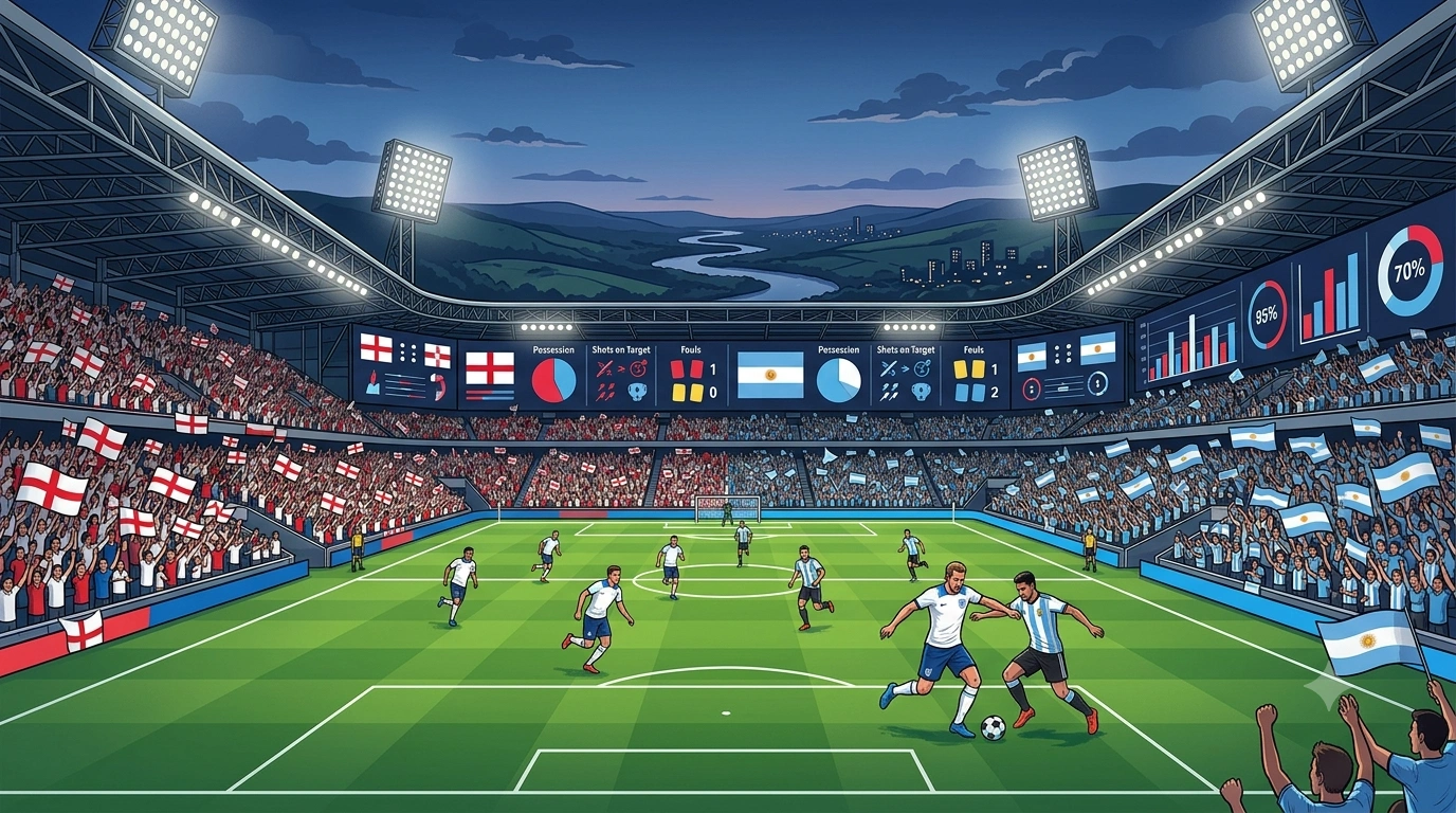 Statistik Pertandingan England vs Argentina