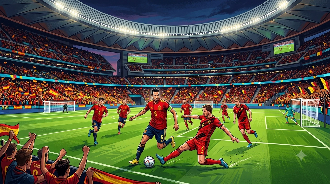 Susunan Pemain Pertandingan Spain vs Belgium