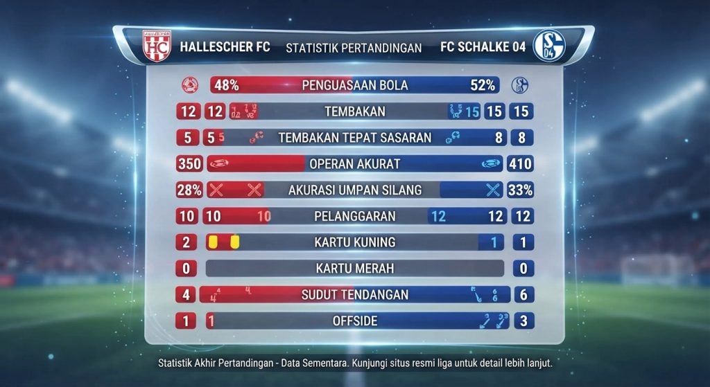Statistik Pertandingan Hallescher vs Schalke 04
