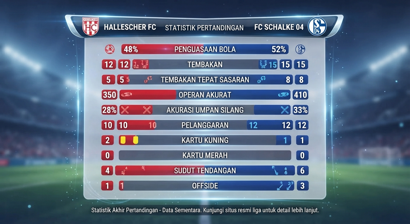 Statistik Pertandingan Hallescher vs Schalke 04
