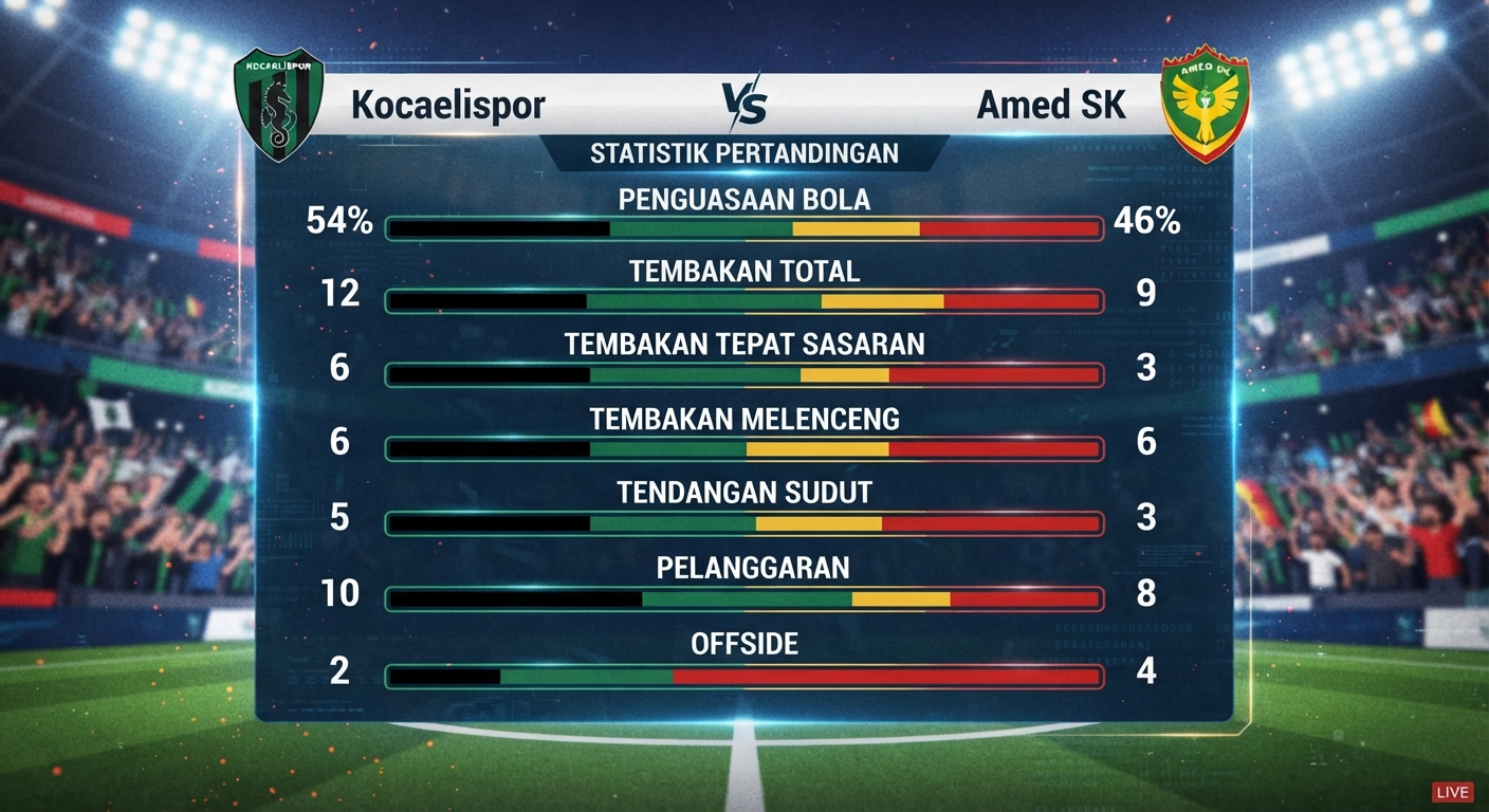 Statistik Pertandingan Kocaelispor vs Amed SK
